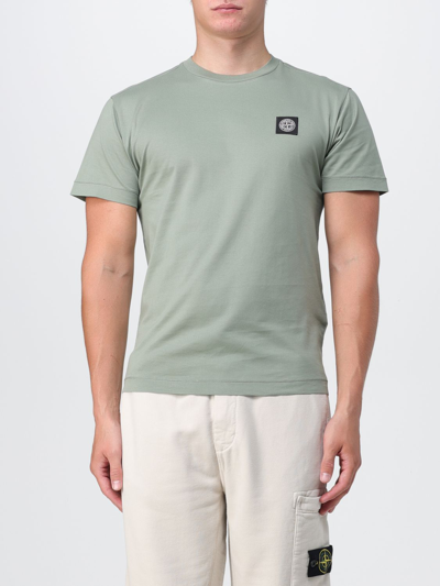 Stone Island T-shirt  Men Color Grass Green In Grass Green