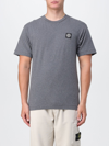 Stone Island Man T-shirt Man Grey T-shirts In Grey 1