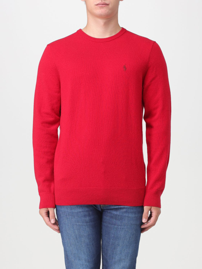 Polo Ralph Lauren Long Sleeve Crew Neck Pullover Clothing In Red