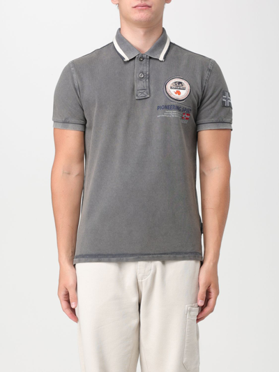 Napapijri Polo Shirt  Men In Grey