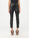 Pinko Zip-up Leather Cropped Trousers In Black