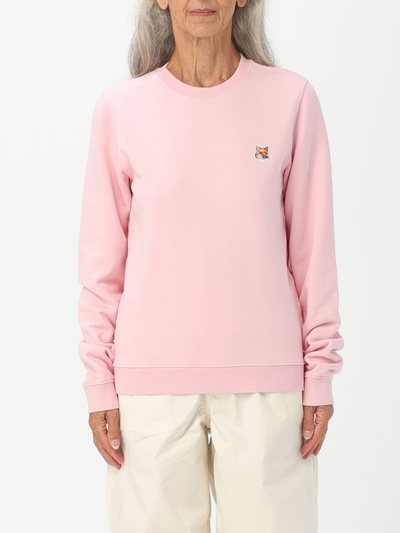 Maison Kitsuné Crew Neck Sweater In Pink