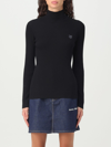Maison Kitsuné Maison Kitsune Bold Fox Head Turtleneck Sweater In Black