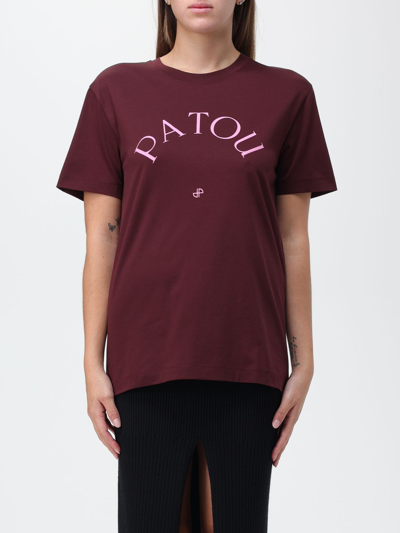 Patou Logo-print Cotton T-shirt In Red