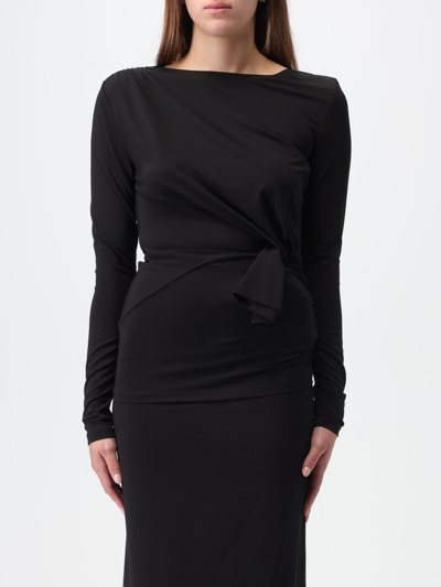 Nina Ricci Knot-detail Jersey Top In Black
