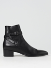 Saint Laurent Man Ankle Boots Black Size 9 Calfskin In Black