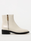 Michael Kors Leather Ankle Boot In Cream
