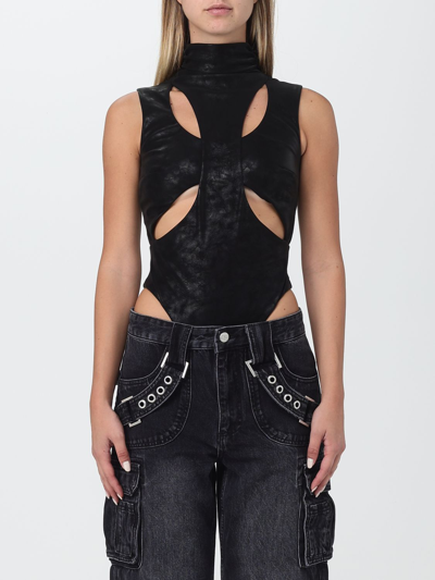 Misbhv Cut-out Detailing Bodysuit In Black