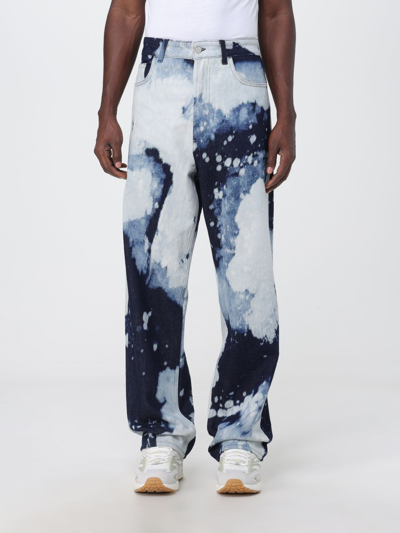 A-cold-wall* Hand Bleached Wide Leg Jeans In Denim