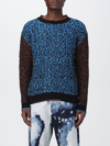 Andersson Bell Two-tone Cotton Blend Crew-neck Sweater In Multicolor