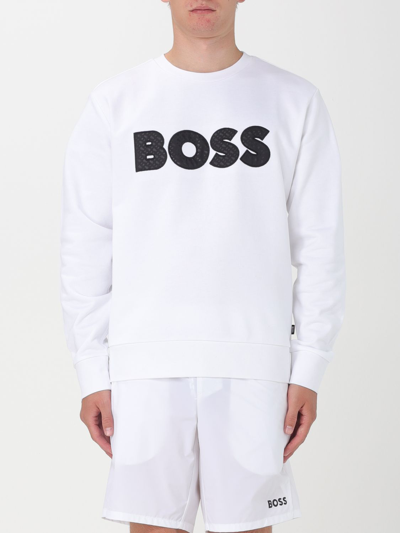 Hugo Boss Sweatshirt Boss Herren Farbe Weiss In White