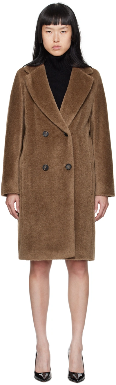 S Max Mara Roseto Coat In Beige