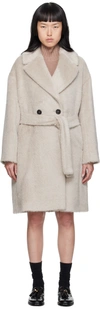 S Max Mara Nerine Alpaca-blend Coat In 001 Ecru