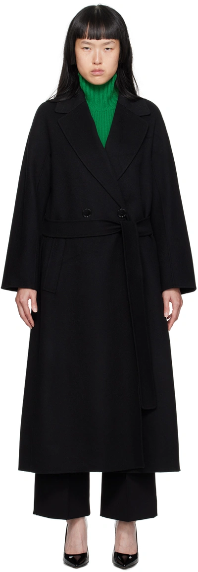 's Max Mara Black Eliot Coat In 013 Black