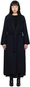 S Max Mara Favola Double-breasted Virgin Wool Coat In 012 Midnightblue