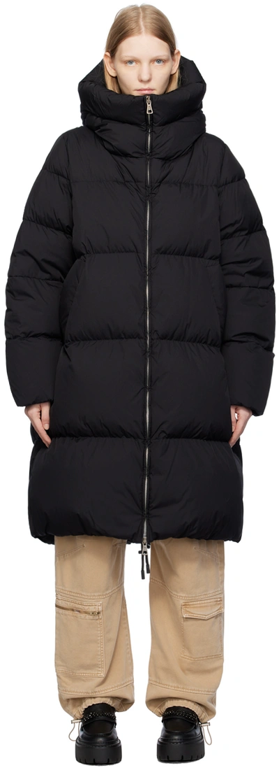 Sportmax Veber Oversized Hooded Long Down Coat In Black