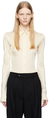 Sportmax Beige Pera Bodysuit In Ivory