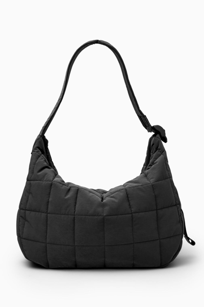 Cos Quilted Messenger - Ripstop In Black