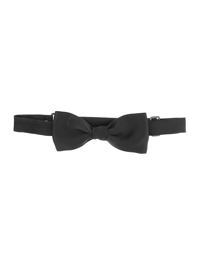 Monnalisa Satin Bow Tie In Black