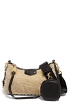 Aimee Kestenberg Topaz Leather Crossbody With Pouch In Shearling