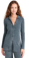 Barefoot Dreams Cozychic Ultra Lite Ribbed Button-down Cardigan In Smokey Blue