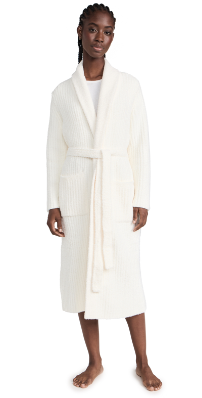 Barefoot Dreams Eco Cozy Chic Ribbed Robe In Pearl