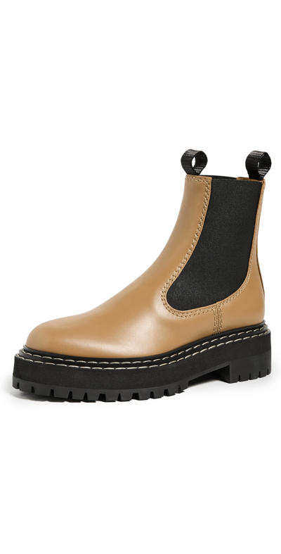 Proenza Schouler Lug Sole Leather Chelsea Boots In Brown