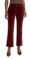 La Doublej 24 7 Pants Velvet Boot-cut Pants In Terracotta