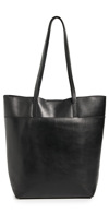 MADEWELL THE ESSENTIAL TOTE IN LEATHER TRUE BLACK