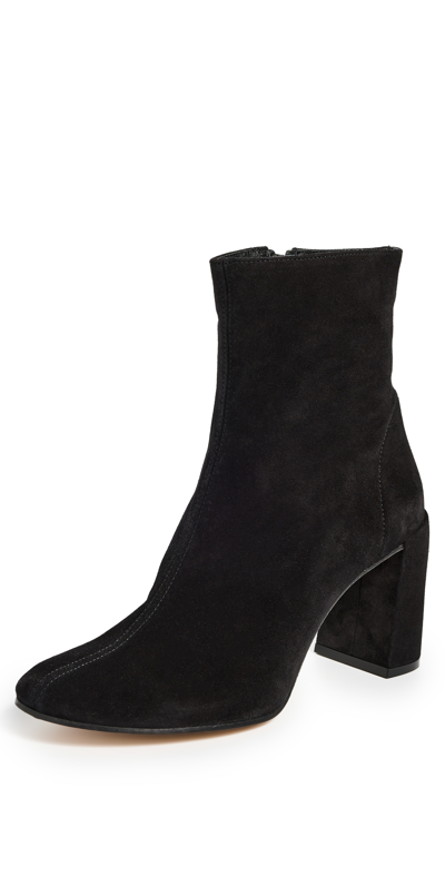 By Far Vlada Black Suede Leather Booties