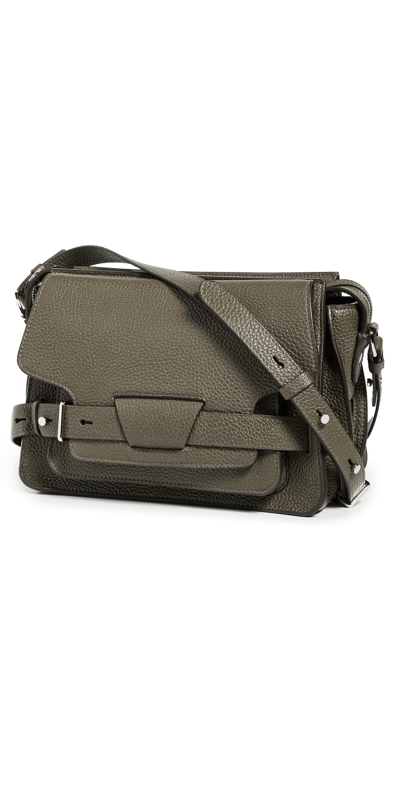 Proenza Schouler Beacon Saddle Leather Crossbody Bag In Olive