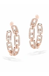 MESSIKA SMALL MOVE LINK DIAMOND HOOP EARRINGS