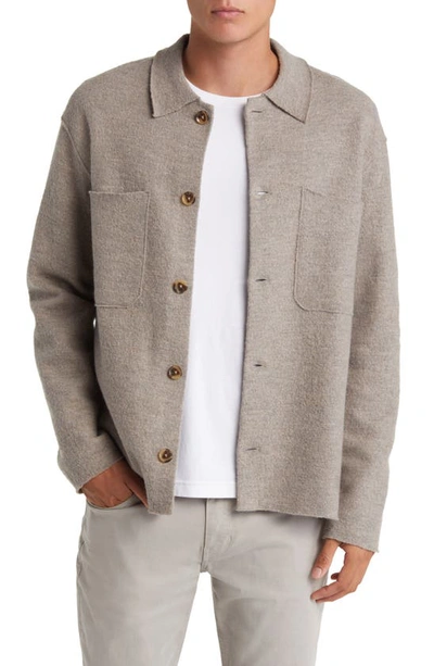 Nn07 Jonas 6398 Wool Overshirt In Tan