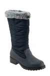 Trotters Benji 3.0 Faux Fur Water Resistant Boot In Navy