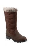 Trotters Benji 3.0 Faux Fur Water Resistant Boot In Dark Brown