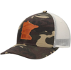 LOCAL CROWNS LOCAL CROWNS CAMO MINNESOTA ICON WOODLAND STATE PATCH TRUCKER SNAPBACK HAT