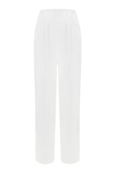 Total White Wide Trousers