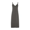 Totême Front-split Crepe Cami Dress Lead In Lead