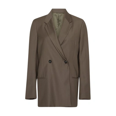 Totême Double-breasted Blazer In Ash