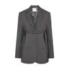 COURRÈGES STRAP WOOL TAILORED JACKET
