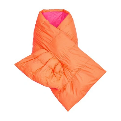 Essentiel Antwerp Exquisite Puffer Scarf In Orange_neonrosa