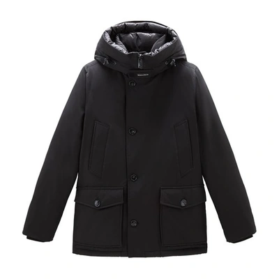 Woolrich Arctic Anorak In Ramar Cloth In Black