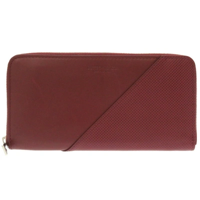 Bottega Veneta Intrecciato Burgundy Leather Wallet  ()