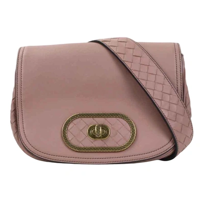 Bottega Veneta Intrecciato Pink Leather Shoulder Bag ()