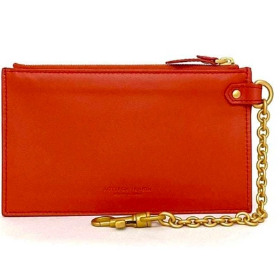 Bottega Veneta Orange Leather Wallet  ()
