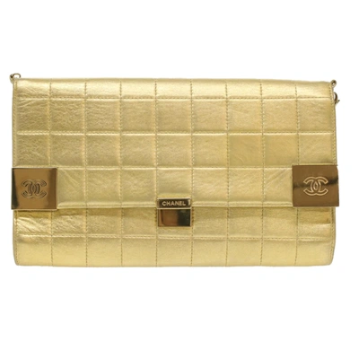 Pre-owned Chanel Chocolate Bar Gold Leather Shoulder Bag ()