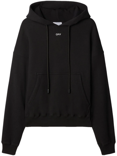 Off-white Logo-print Cotton Hoodie In Multi-colored