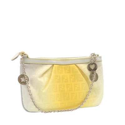 Fendi Yellow Synthetic Clutch Bag ()