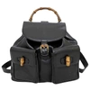 GUCCI GUCCI BAMBOO BLACK LEATHER BACKPACK BAG (PRE-OWNED)