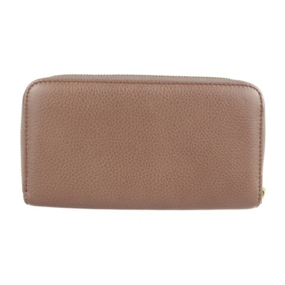 Gucci Ssima Brown Leather Wallet  ()